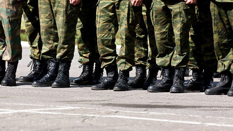 military-feet Feet of military personnel