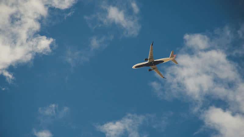 turbulence Airplane in the sky, representing turbulence