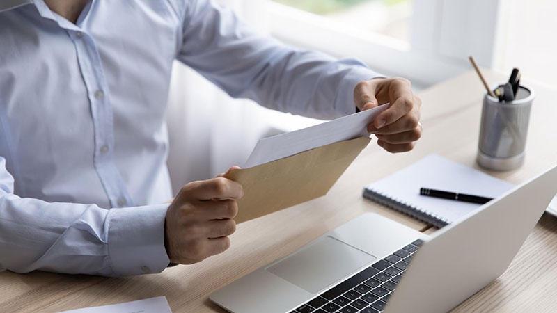 Person filing claim paperwork
